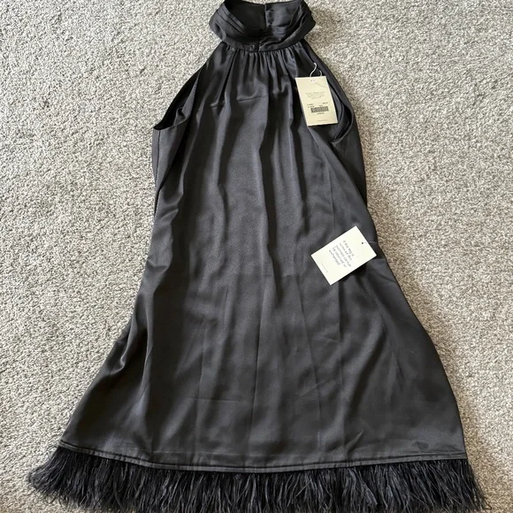 open back mini black dress Althea Open Back Mini Dress – edikted